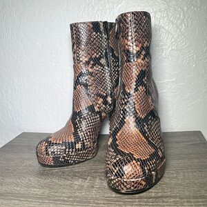 Vince Camuto Jameria Snake print ankle boot